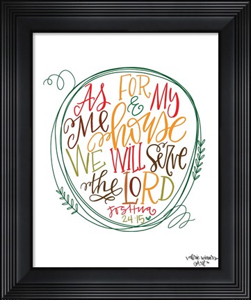 Framed As For Me Color Print