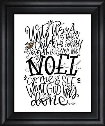Framed Noel Print