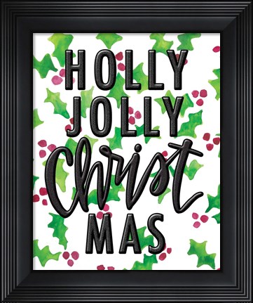 Framed Holly Jolly Print