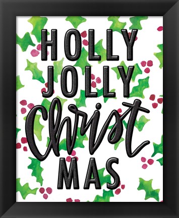 Framed Holly Jolly Print