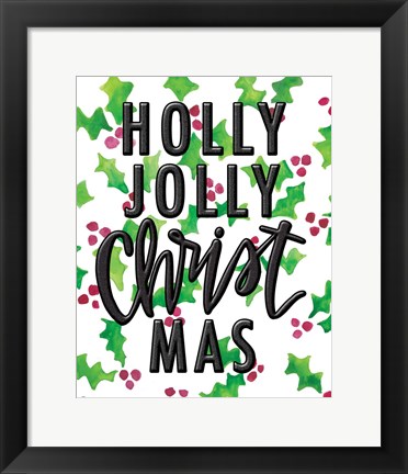 Framed Holly Jolly Print