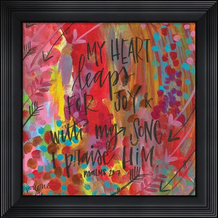 Framed My Heart Leaps Print