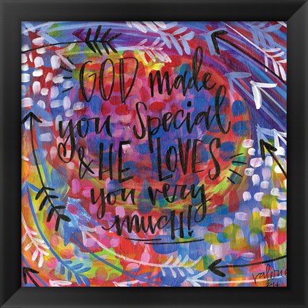 Framed God Made You Special Print