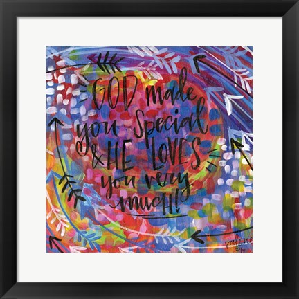 Framed God Made You Special Print