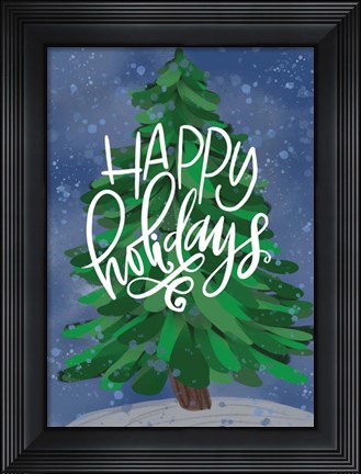 Framed Happy Holidays Print