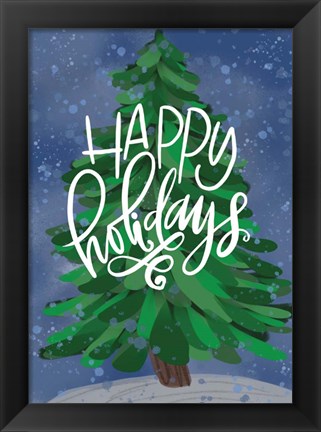 Framed Happy Holidays Print