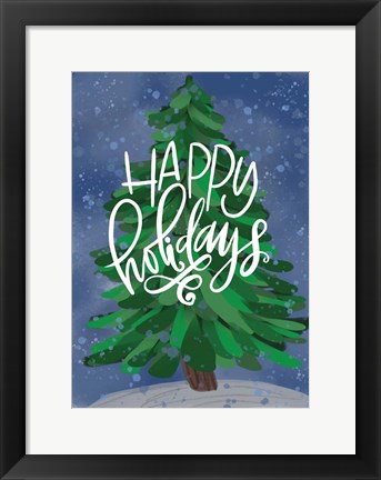 Framed Happy Holidays Print