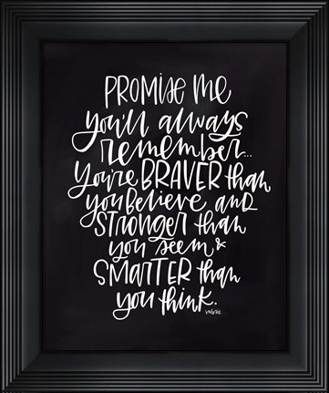 Framed Promise Me Print