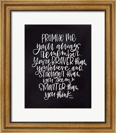 Framed Promise Me Print