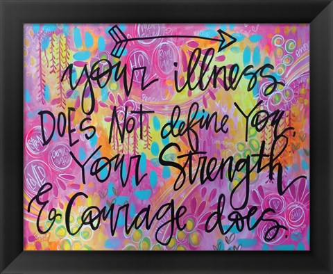 Framed Strength and Courage Print