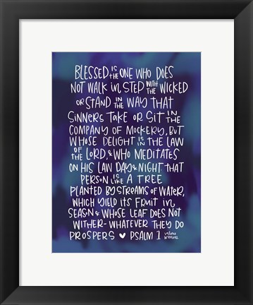 Framed Blessed is the One Print