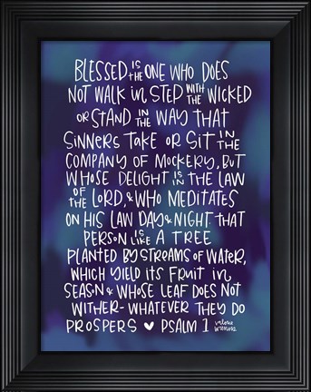Framed Blessed is the One Print