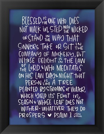 Framed Blessed is the One Print