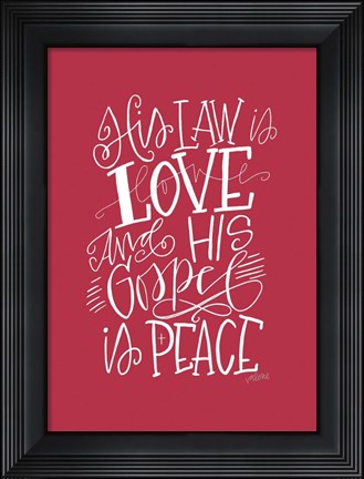 Framed As I Love You Print