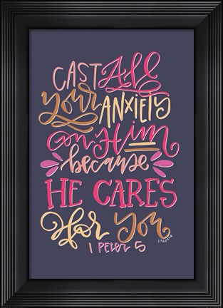 Framed He Cares Print