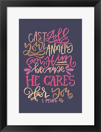 Framed He Cares Print