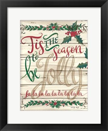 Framed Tis the Season Shiplap Print