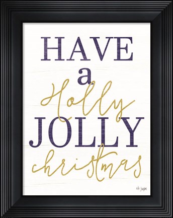 Framed Holly Jolly Christmas Print