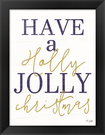 Framed Holly Jolly Christmas Print