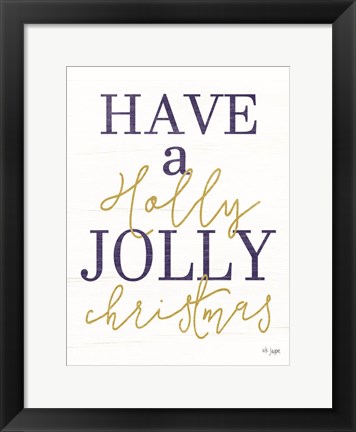 Framed Holly Jolly Christmas Print