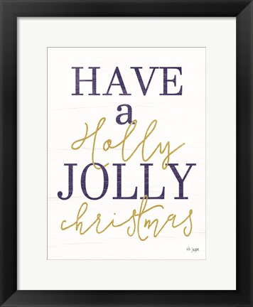 Framed Holly Jolly Christmas Print