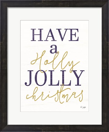 Framed Holly Jolly Christmas Print