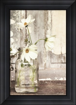 Framed White Blossoms Print
