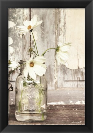 Framed White Blossoms Print