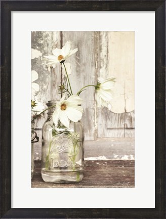 Framed White Blossoms Print