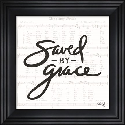 Framed Saved by Grace Print