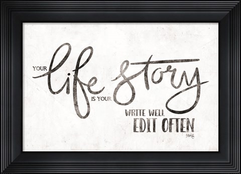 Framed Life Story Print