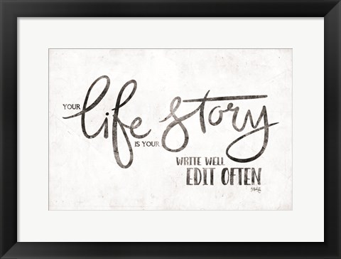 Framed Life Story Print