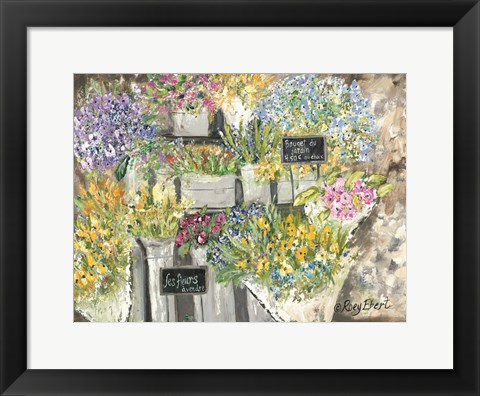 Framed French Flower Market Print