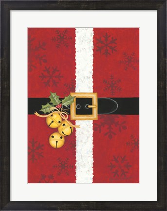 Framed Jingle Bell Santa Print