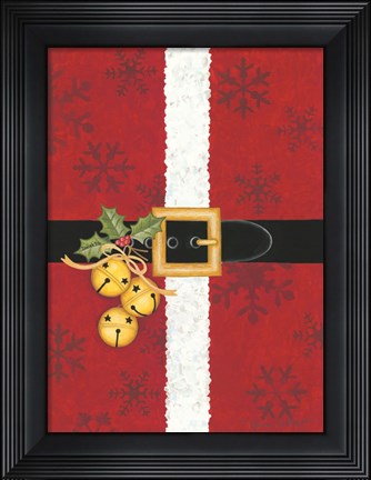 Framed Jingle Bell Santa Print