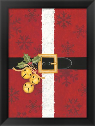 Framed Jingle Bell Santa Print