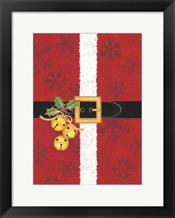 Framed Jingle Bell Santa Print