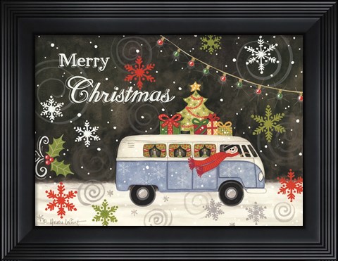 Framed VW Christmas Bus Print