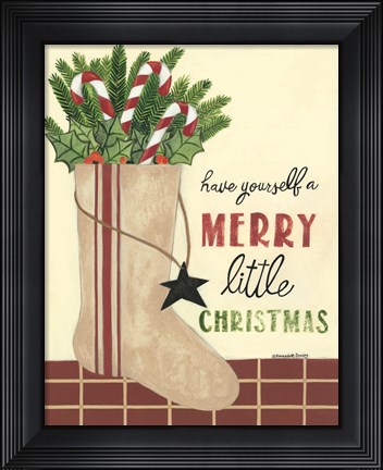 Framed Christmas Stocking Print