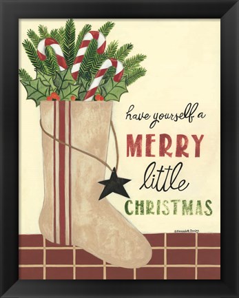 Framed Christmas Stocking Print