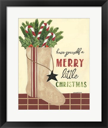 Framed Christmas Stocking Print