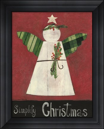 Framed Simplify Christmas Angel Print