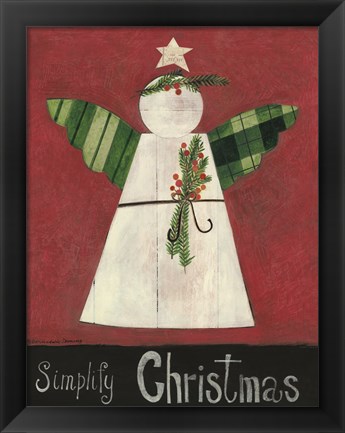 Framed Simplify Christmas Angel Print