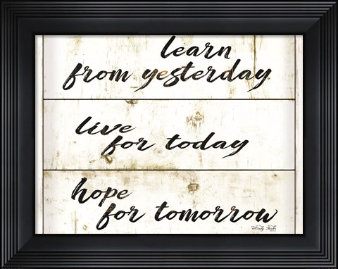 Framed Live for Today Print