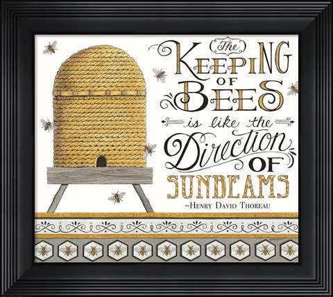 Framed Keeping of Bees Print