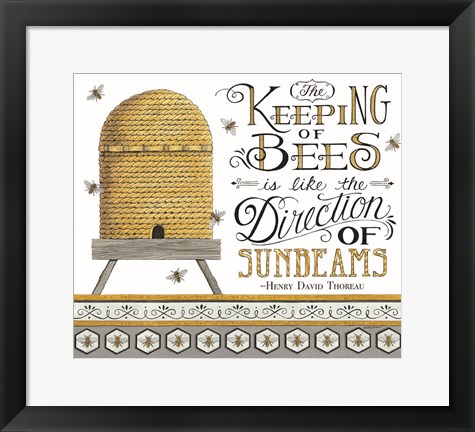 Framed Keeping of Bees Print