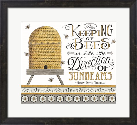 Framed Keeping of Bees Print