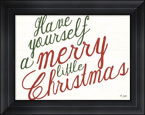 Framed Merry Little Christmas Print