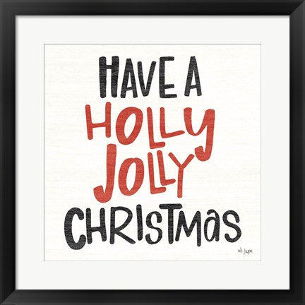 Framed Holly Jolly Christmas Print