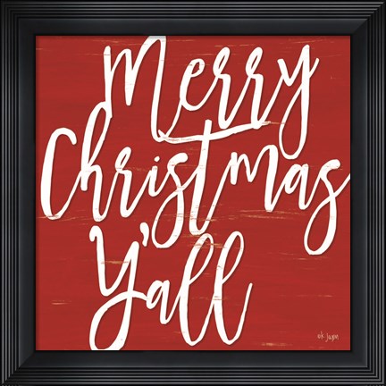 Framed Merry Christmas Y&#39;all Print